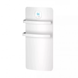 Radiateur sèche-serviettes - ANURI - Rx aluminium et soufflerie - 1200W - 36,6x74,1x17,4 cm - programmable - détection fenêtre - blanc