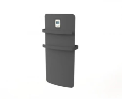 Radiateur sèche-serviettes - ANURI - Rx aluminium et soufflerie - 1200W - 36,6x74,1x17,4 cm - programmable - détection fenêtre - gris