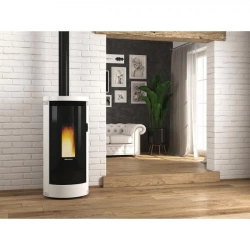 Poêle à granulés Debby CX blanc - électronique 9 kW