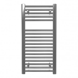 Sèche-serviette eau chaude mural vertical – SCALA N CHROME - 800 x 400 mm - 18 tubes - 316 W