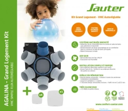 Kit VMC simple flux autoréglable grand logement Agalina