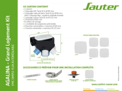 Kit VMC simple flux autoréglable grand logement Agalina