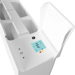 Radiateur électrique connecté IPALA bas 1000W blanc - inertie fluide
