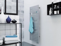 Patère courbe pour sèche-serviettes à lames plates - Acier