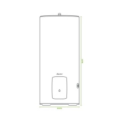 Chauffe-eau électrique CANGAR vertical sur socle 200L - ACI Hybride