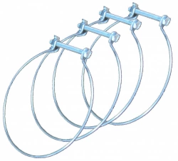 Lot de 4 colliers de fixation acier EQUATION, Diam. 80/80 mm Cf80