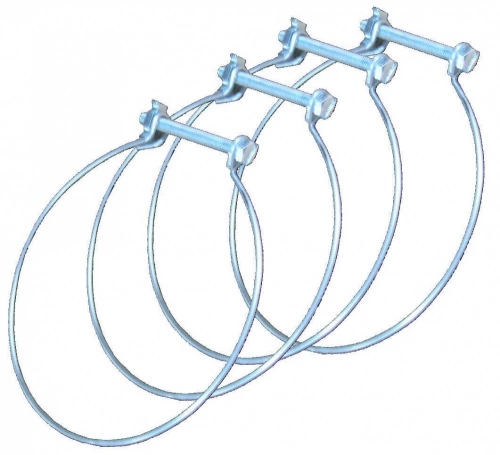 Lot de 4 colliers de fixation acier EQUATION, Diam. 80/80 mm Cf80