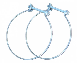 2 colliers de fixation acier S&P, Diam.125/125 mm Cf125