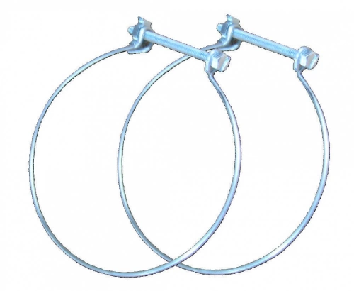 2 colliers de fixation acier S&P, Diam.125/125 mm Cf125