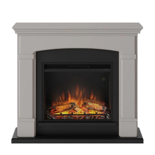 Cheminée électrique effet flamme - HELMI Powerflame 1 - 1500 W - Crépitement - Beige