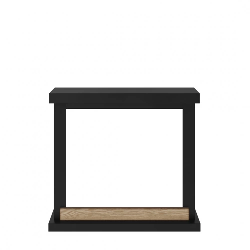 Habillage cheminée - Hagen - MDF - Noir profond - Compatible PowerFlame 1 uniquement