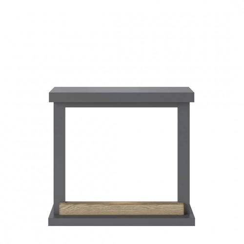 Habillage cheminée - Hagen - MDF - Gris uni - Compatible PowerFlame 1 uniquement