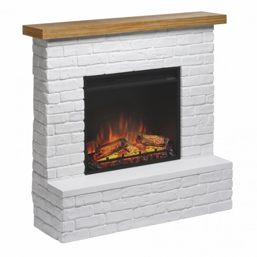 Cheminée électrique décorative "ROLF" Blanc - Powerflame