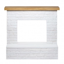 Habillage de cheminée – modèle ROLF – blanc – compatible PowerFlame, PowerFlame 2, ZenFlame et FreeFlame