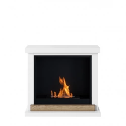 Cheminée bioéthanol - FreeFlame HAGEN - flamme réelle sans conduit - blanche