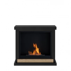 Cheminée bioéthanol - FreeFlame HAGEN - flamme réelle sans conduit - noire