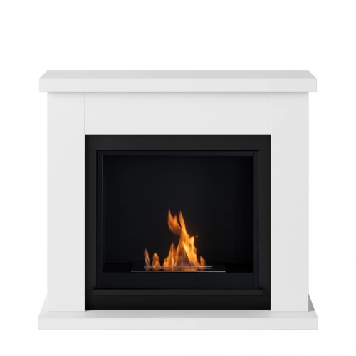 Cheminée bioéthanol - FreeFlame FRODE - flamme réelle sans conduit - blanche