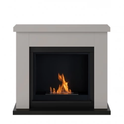 Cheminée bioéthanol - FreeFlame FRODE - flamme réelle sans conduit - beige