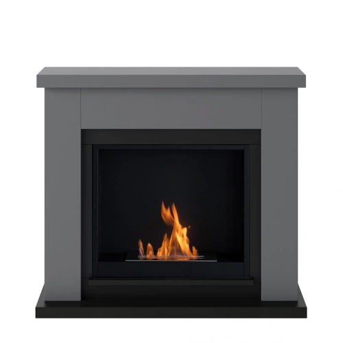 Cheminée bioéthanol - FreeFlame FRODE - flamme réelle sans conduit - grise