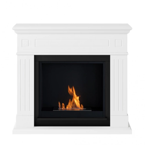Cheminée bioéthanol - FreeFlame LARSEN - flamme réelle sans conduit - blanche