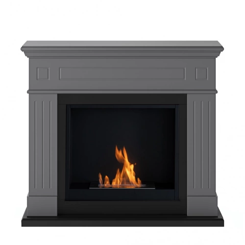Cheminée bioéthanol - FreeFlame LARSEN - flamme réelle sans conduit - grise