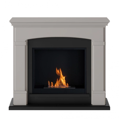 Cheminée bioéthanol - FreeFlame HELMI - flamme réelle sans conduit - beige