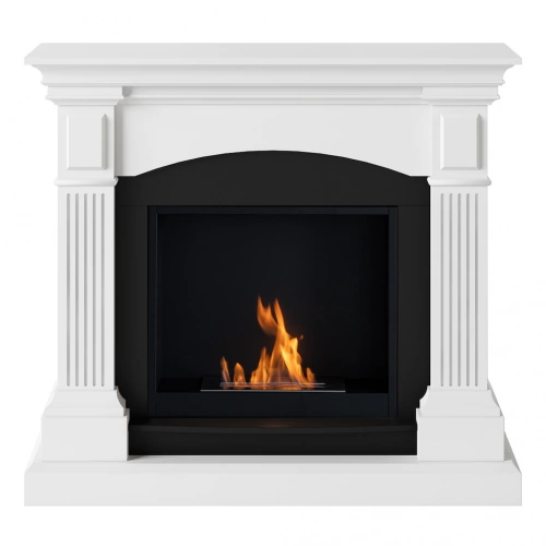 Cheminée bioéthanol - FreeFlame MAGNA - flamme réelle sans conduit - blanche