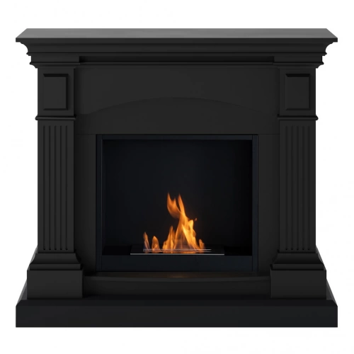 Cheminée bioéthanol - FreeFlame MAGNA - flamme réelle sans conduit - noire